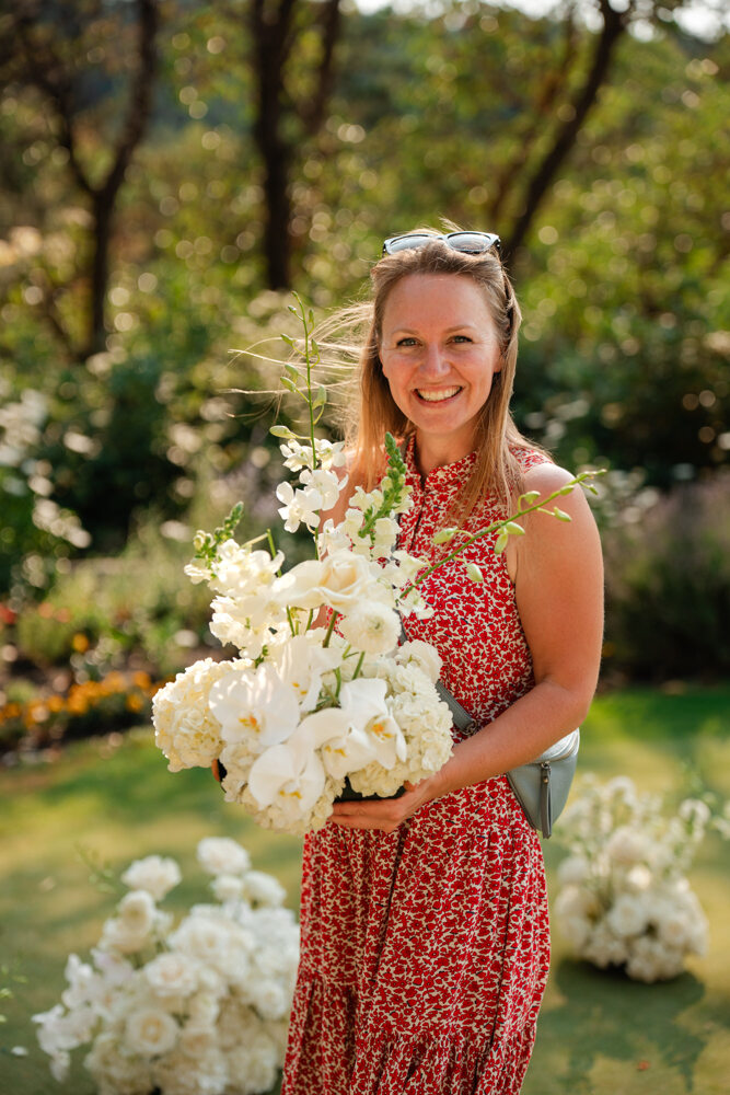Wedding ceremony designed by Del Monte Flowers, Victoria BC